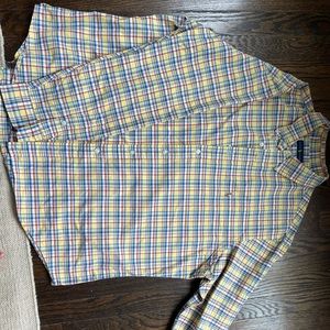 Polo Ralph Lauren Plaid Shirt Yellow & Blue XXL